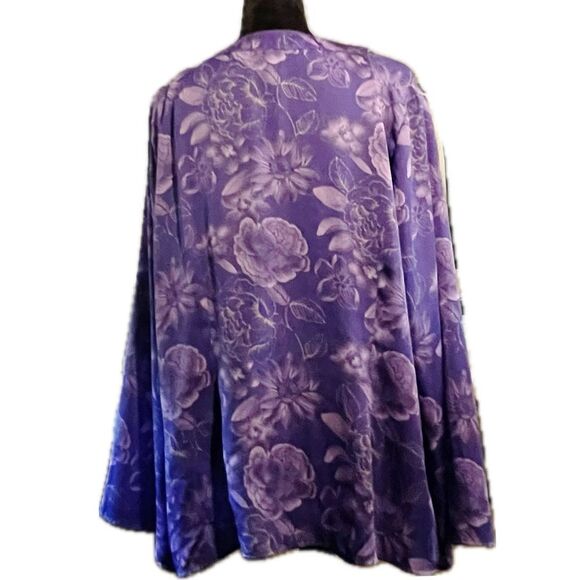 NORTONMCNAUGHTON women’s size 18W floral long sleeve top - Picture 3 of 6